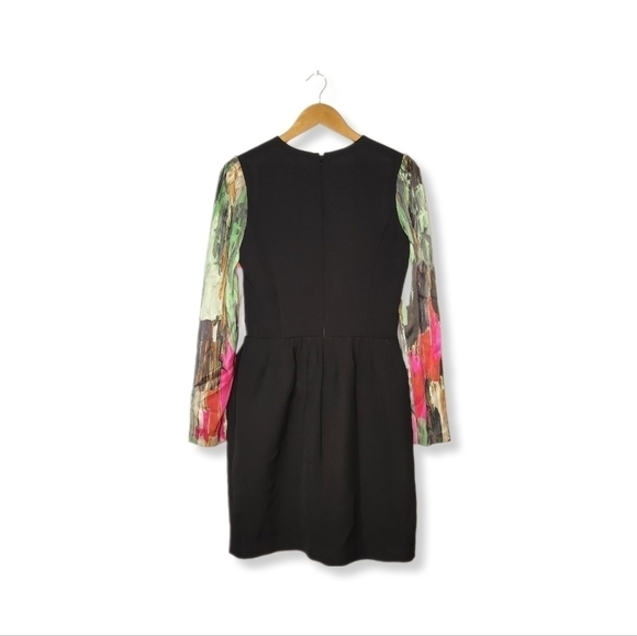 HONOR NYC Black and Pink Silk Sleeve Tulip Cocktail Dress EU Size 44 or US 6 - Picture 3 of 14